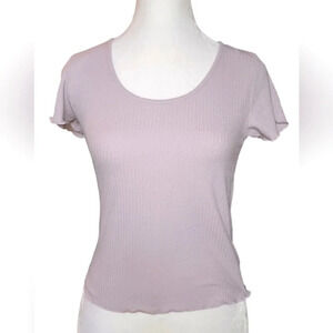 NWT Hippe Rose Junior's Open Back Lavender Tee Size S